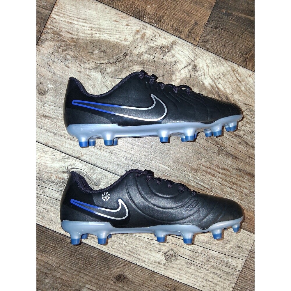 Kids Nike Jr Tempo Legend 10 Club Multi-Ground Soccer Cleats 5Y Blue/Black - Picture 4 of 8